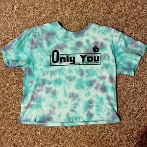 Cropped tie dye tshirt